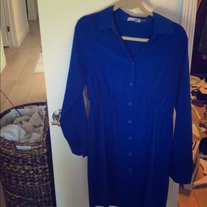 Beautiful Calvin Klein blue shirt dress.